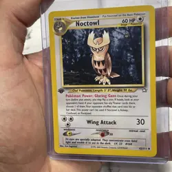 Noctowl 42/111 Uncommn Non-Holo 1st Edition Neo Genesis Set Pokemon Card LP WOTC - Image 2