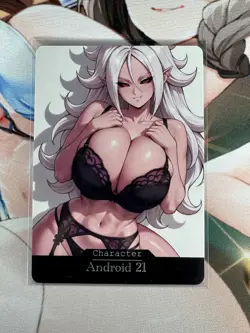 Android 21 Dragon Ball Super Goddess Story Waifu Anime Custom Card - Image 1