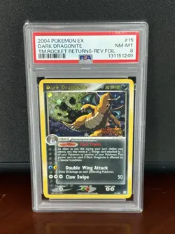Pokemon card-Dark Dragonite Reverse Holo 15/109-PSA NM 8-EX Team Rocket Returns - Image 1