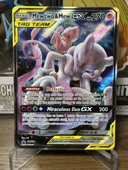 Mewtwo & Mew GX SM191 Tag Team Promo Pokemon Card TCG - Image 1