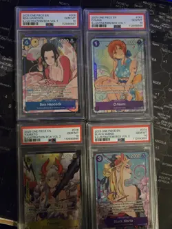 One Piece Illustration Box Promo Cards Vol 1 & 2 PSA 10 Sequential Set - Image 1