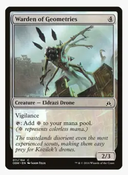 Warden of Geometries | MTG OGW | Eldrazi Tribal Pauper EDH Mana Dork | LP - Image 1