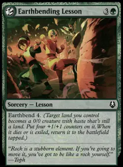 MTG - Earthbending Lesson 176 Avatar: The Last Airbender C - Foil - Image 1