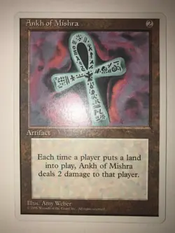 Magic: the Gathering / MtG Ankh of Mishra x1 Fourth Edition LP/NM - Image 1