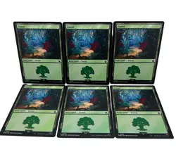 6x Forest Basic Lands Lot MTG- Doctor Who- 0205 NM Magic The Gathering Land - Image 1