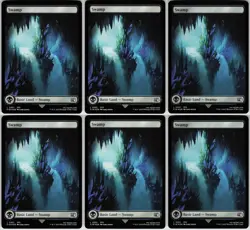 MTG 6x FOIL Swamp (0301) Final Fantasy Full Art Lands - Image 1