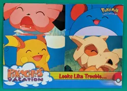 Looks Like Trouble #44 Topps Pikachus Vacation Pokemon The Movie Subset Card - Image 1