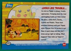 Looks Like Trouble #44 Topps Pikachus Vacation Pokemon The Movie Subset Card - Image 2