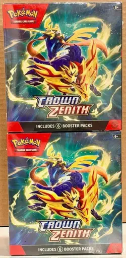 Pokemon TCG Crown Zenith Booster Bundle Lot (2) - Factory Sealed NEW - Image 1