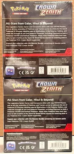 Pokemon TCG Crown Zenith Booster Bundle Lot (2) - Factory Sealed NEW - Image 2