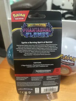 Pokemon TCG Phantasmal Flames Blister Pack Whimscott Promo with coin Sealed - Image 2