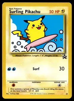 2001 Promos - Wizards Black Star Surfing Pikachu Basic/Promo #28 - Image 1