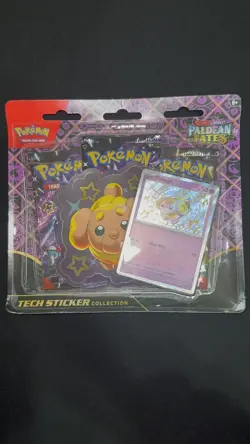 Pokemon Paldean Fates Tech Sticker Collection 3 Booster Pack Blister- Fidough - Image 1