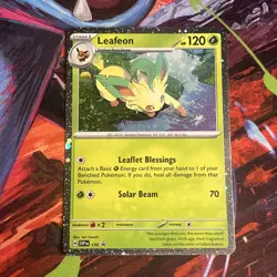 Pokemon Leafeon SVP 170 Scarlet & Violet Cosmos Holo Black Star Promo - Image 1