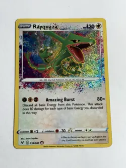 Pokemon TCG Rayquaza Amazing Rare Vivid Voltage 138/185 Mint/Near Mint Condition - Image 1