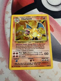 1999 Pokemon Base Set Charizard #4/102 Holo Rare MP/HP - Image 1