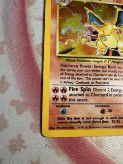 1999 Pokemon Base Set Charizard #4/102 Holo Rare MP/HP - Image 5