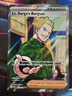 Pokemon Lt. Surge’s Bargain 170/132 Ultra Rare Mega Evolutions NM TCG - Image 1