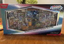 Pokemon TCG Prismatic Evolutions Lucario Ex + Tyranitar Ex Premium Collection - Image 1