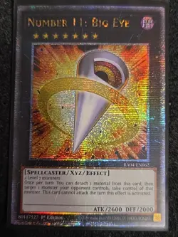 Near Mint Yugioh Number 11: Big Eye - RA04-EN062 - Quarter Century Secret Rare - Image 1