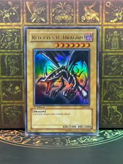 Yugioh LOB-070 Red Eyes Black Dragon 1st Edition Asian English 2002 - Image 1