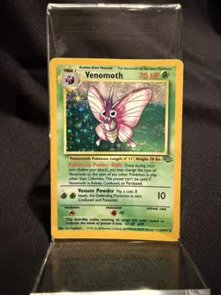 Pokemon TCG Venomoth Holo Unlimited Rare Card 13/64 Jungle Base Set LP - Image 1