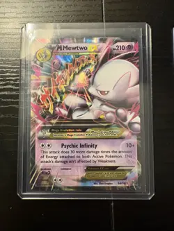 Pokemon M Mega Mewtwo EX Ultra Rare Holo TCG Card 64/162 XY Breakthrough - Image 3