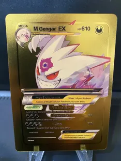 M Gengar EX Gold Foil Fan Art Pokemon Card - Image 1