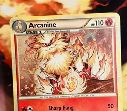 Heartgold & Soulsilver Arcanine 1/123 Holo Rare NM Pokemon Card Vintage - Image 3