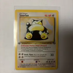 Pokemon TCG Snorlax Jungle Regular No Holo Card 27/64 First Edition Vintage - Image 1