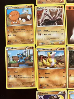 Pokemon Trading Card Lot Fight Type Machamp Energy Trapinch Donphan Rhyhorn - Image 3