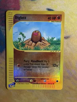 Diglett 106/165 Reverse Holo Foil Expedition E Reader Series Pokemon Card MP HP - Image 2