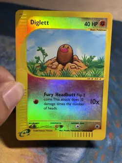 Diglett 106/165 Reverse Holo Foil Expedition E Reader Series Pokemon Card MP HP - Image 3