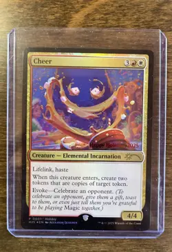 Cheer Magic the Gathering MTG 2025 Holiday Store Exclusive Promo Card - IN HAND - Image 1