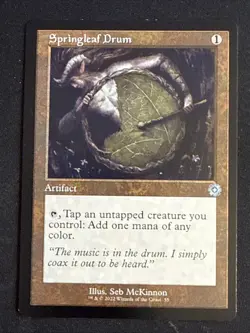 1x Springleaf Drum (55) Retro Frame The Brothers' War LP MTG Magic x1 MKE - Image 1