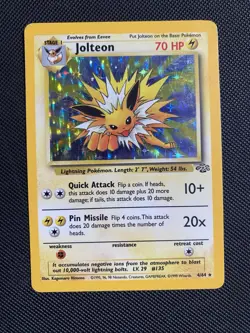 Jolteon - 4/64 Jungle Unlimited Holo Rare Pokemon 1999 WOTC - LP - Image 1
