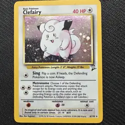 Pokemon TCG Clefairy Base Set 2 6/130 Holo Unlimited Holo Rare - Image 1