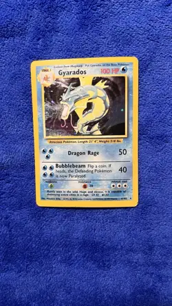 Pokemon TCG Gyarados Holo Rare 6/102 Unlimited Edition Base Set - Image 1