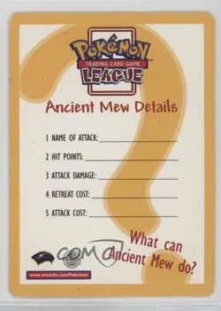 Ancient Mew Details Pokemon Miscellaneous Promo & Energies #AMED 1997 - Image 1