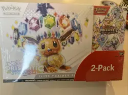 Pokemon TCG Prismatic Evolutions Costco Bundle ETB + Booster Bundle New & Sealed - Image 1