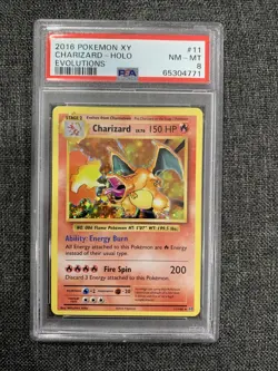 2016 Pokemon XY: Evolutions CHARIZARD - 11/108 - Holo PSA 8 NM-MT - Image 1