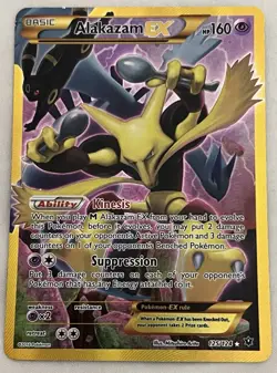 Pokemon TCG Alakazam EX 125/124 Fates Collide 2016 Ultra Rare Holo LP - Image 1