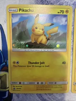 Pokemon Sun & Moon Pikachu SM183 Black Star Promo Cosmos Holo 2 Qty LP+🌀 Swirls - Image 2