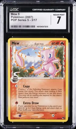 2007 POKEMON POP SER 5 #3 MEW CGC 7 - Image 1
