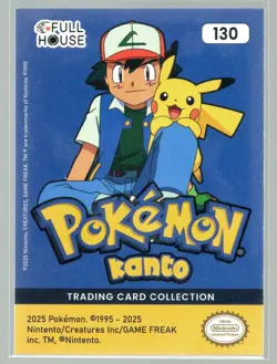 2025 Pokemon Kanto Full House - Green Cracked Ice Holo- GYARADOS #130 - Image 2