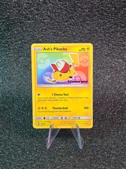 2016-19 Pokemon SM Black Star Promos Ash's Pikachu #SM108 - Image 1