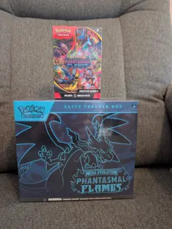 Pokemon TCG - Mega Evolution - Phantasmal Flames - ETB + BOOSTER Bundle - Image 2