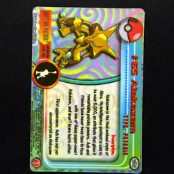 topps Pokemon TV Animation Series Vending Sticker Prism RARE #65 Alakazam Stars - Image 2
