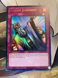 Yugioh! Solemn Judgment - 1st Ed Ultra Rare - RA02-EN075 - NM - Image 1