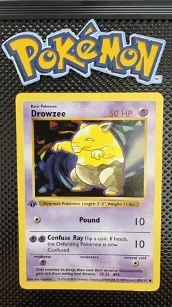 Drowzee Pokemon - 1st Edition shadowless - Base Set 1999 - English - Traumato - Image 1